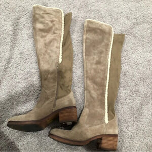 2 Vince Camuto VP Shianne tan over the knee suede boots Size‎ 9